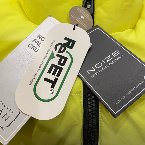 Noize KALLIE Mid Length Puffer Vegan Neon Reflective Size Small NWT - Picture 7 of 9